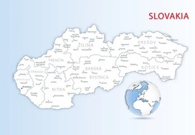 Obraz na korku mapa Slovenskej republiky