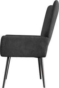 Kordbársony karosszék kényelmes szürke