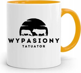 Tetoválóknak Tetováló Bögre Sárga Ajándék fényképes nyomtatással