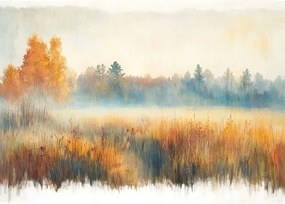 Vászonkép Canvas Tájkép Falu Rét Fák Természet 80x60