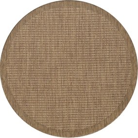 Natúr színű kerek kültéri-beltéri szőnyeg ø 120 cm Giza 1410 – Ayyildiz Carpets