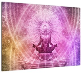 Kép - Meditációs aura (üvegen) (70x50 cm)