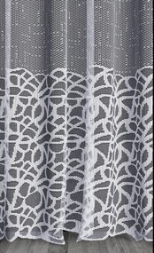 Mg Függöny jacquard mintás alsó 629/50 Fehér 350x250cm Kész Szegély M