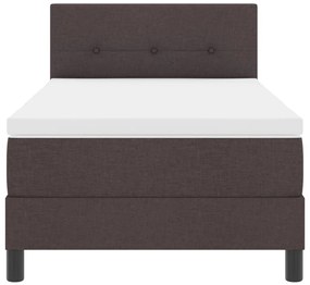 Boxspring Ágy Matraccal Sötétbarna 100x200 cm Szövet