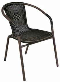 GARTHEN Kerti bútor készlet asztal + 4 szék barna