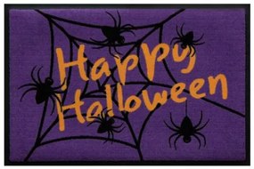 Ünnepi prémium lábtörlő - halloween pókháló (Válassz méretet: 100*70)