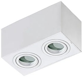 AZZARDO 2823 BRANT SQUARE Kocka Mennyezeti Lámpa Fehér GU10 IP44
