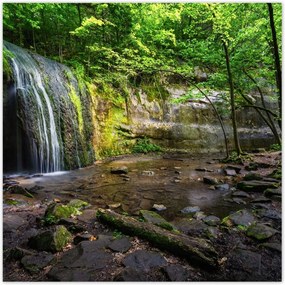 Poszterek 100x100 Trópusi erdő vízesés