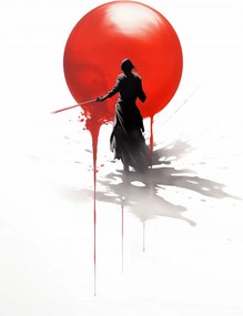 Poszter 40x50cm Magányos szamuráj