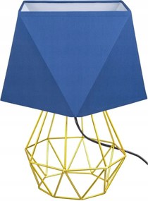 Éjjeli lámpa arany keret sötétkék lámpabúra gyémánt