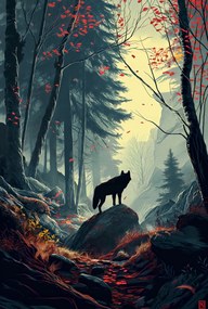 Poszter 68x101cm Erdei visszhangok