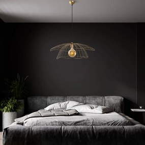 Mantar 6503-XL arany fém függőlámpa, Ø70 cm