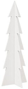 fehér tömör fenyőfa karácsonyfa-dekoráció 112 cm