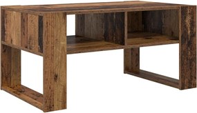 vidaXL Dohányzóasztal tárolóval Öreg fa 92 x 53 x 45 cm Faanyag
