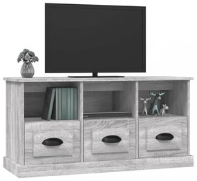 szürke sonoma színű szerelt fa TV-szekrény 100x35x50 cm