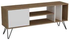 TV asztal/Szekrény Mistique 140 (dió + fekete + fehér) . 1102364