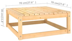 7 részes fenyőfa kerti ülőgarnitúra antracitszürke párnákkal
