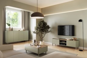 Elivo dohányzóasztal 100 cm fiókokkal, fém lábakon - eukaliptusz / baltic dune tölgy