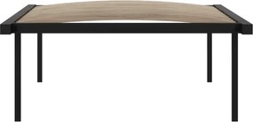 Önálló ágyrács, 90x200, fekete, fém/nyírfa, KENTAK