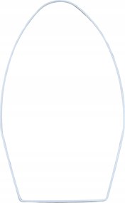 Jajko Koszyczek Húsvéti Dísz Fehér Karika Drót 3,8 MM Magas Tojás 38 CM