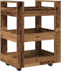 vidaXL Konyhai kocsi Tölgyfa 60 x 45 x 80 cm Faanyag