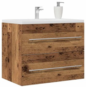antik fa szerelt fa mosdószekrény 60x38,5x48 cm