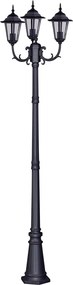 KAJA K-7009A2/3 CZARNY STANDARD Fekete Színű Kültéri Állólámpa 3xE27 15W IP44