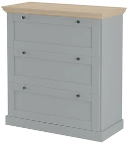 Szürke magas komód 75x80 cm Binz – Støraa