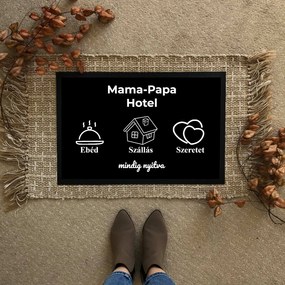 Mama-Papa hotel vicces feliratos Flat standard lábtörlő - több méretben (Válassz méretet: 60*40 cm, Válassz szállítási opciót: Extra szállítást kérek