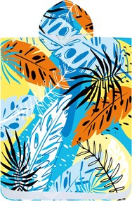 Poncsó törölköző SUMMER FRESH kék-sárga 80×145 cm