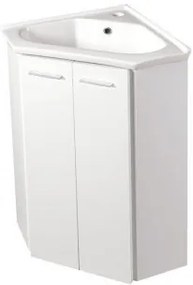 AQUALINE ZOJA mosdótartó szekrény, 2 ajtós, 39x74x39cm, fehér (50343)