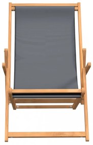 szürke tömör tíkfa összecsukható strandszék