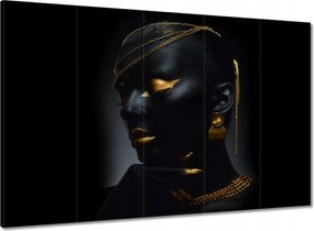 Vászonkép 100x70 Fej arany díszítéssel