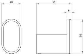 Deante ADR_0111 - ROUND fali kampó, fényes króm