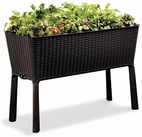 Keter Easy grow műrattan virágláda (magaságyás) - whiskey barna