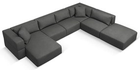 Sötétszürke sarokkanapé (jobb oldali-"U" alakú) Esther – Milo Casa