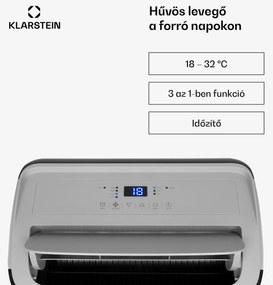 Klarstein Grandbreeze Eco 12K, 3 az 1-ben klíma, 460 m³/ó, 12.000 BTU/1,35 kW