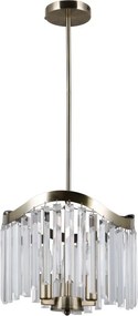 ITALUX PND-44544-3 SABRIGA Kristály Függesztett Lámpa Antik Bronz E14 IP20