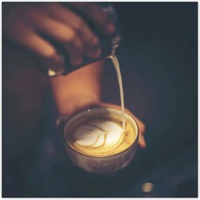 Poszterek 30x30 Kávé latte art kávézó
