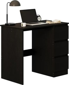 Számítógép Asztal Fekete Ifjúsági Modern Loft Fiókokkal