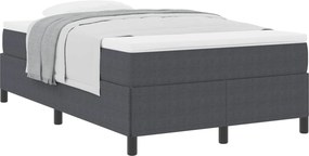 vidaXL Boxrugós ágy Sötétszürke 120 x 190 cm Bársonyos szövet
