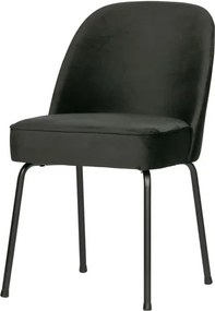 Fekete bársony étkezőszék szett 2 db-os Vogue – WOOOD