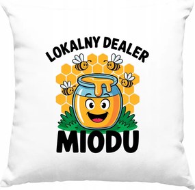 Méhecske mézkereskedő helyi párna 5 fehér