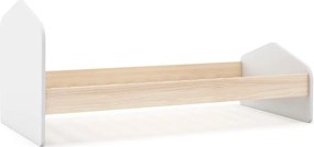 Fehér-natúr színű gyerekágy borovi fenyő dekorral 90x190 cm Estefania – Marckeric