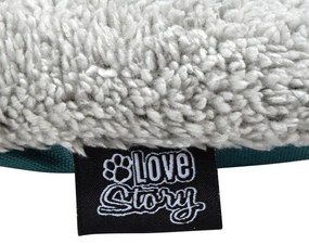Kék sherpa utazó fekhely kutyáknak 80x50 cm Essentiel – Love Story