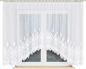 Jacquard függöny békák számára Ludmila 400x160 fehér