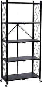 RAW5T polc, fém, 5 polcos (72 x 34 x 163 cm)