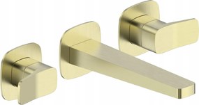 Kfa Falsík Alatti Mosdó Csaptelep 3 Lyukú Malaga, Brushed Light Gold Pvd