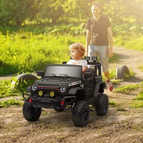 AIYAPLAY Elektromos Autó Gyermekeknek 3 Éves Kortól, 12V Akkumulátoros Off-Road Autó Távirányítóval, Rugózott Kerekek, Bluetooth, LED Fényszórók, Szar