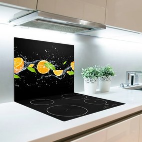 Üveg vágódeszka Narancs és víz 60x52 cm